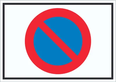 Produktbild von Eingeschränktes Haltverbot Symbol Aufkleber A3 (297x420mm)