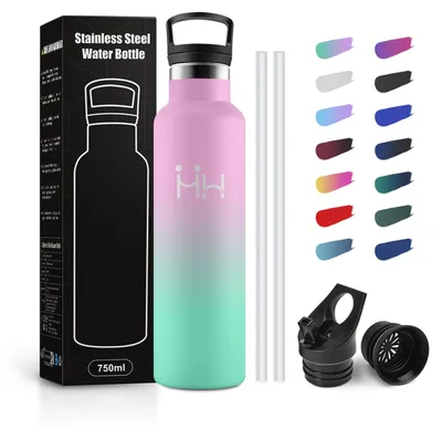 Produktbild von JAPORIA Trinkflasche Edelstahl 750ml, Thermosflasche Kohlensäure Geeignet, Ausla