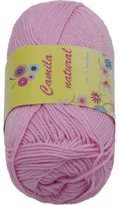 Obrázok produktu pre Priadza CAMILA natural – 50 g, 125 m – Ružová