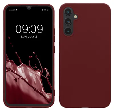 Produktbild von kwmobile Handyhülle für Samsung Galaxy A34 5G Hülle - TPU Case - Kabelloses Laden - Schutzhülle Cover in Bordeaux Violett