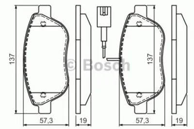 Produktbild von Bosch Bremsbelagsatz, Scheibenbremse  0 986 494 464