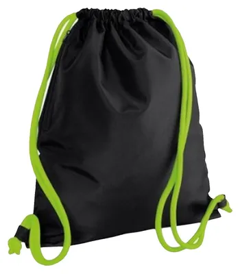 Produktbild von Bagbase Icon Turnbeutel FK175 (Einheitsgröße) (Schwarz/Limette)