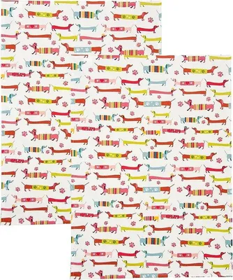Produktbild von Famanu Küchenhandtuch Set 50 x 70 cm mit Hundenmotiv - Baumwolle