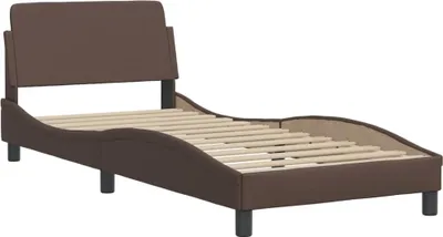 Produktbild von Bettgestell "Dover" Braun 90x200 cm Kunstleder