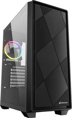 Zdjęcie produktu dla Sharkoon VS8 RGB, Midi Tower, PC, Czarny, ATX, micro ATX, Mini-ITX, Szkło hartowane, 15,8 cm