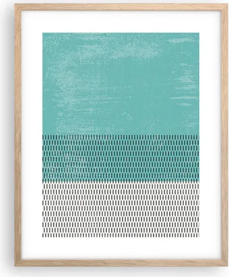 Produktbild von Gerahmtes Poster - Rahmen in heller Eiche - Abstraktion Modern Striche - 40x50 cm - Wand Bild - Wanddeko - Wandbilder - Kunstposter - Wandposter - Bilderrahmen - Bilder - Kunstdruck - P2NPA40x50-4639