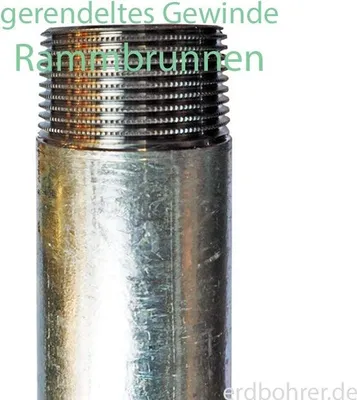 Produktbild von 0,5m Verlängerungsrohr 1 1/2 Zoll für Schlagbrunnen u Rammbrunnen 50cm
