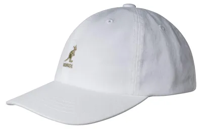 Kangol Baumwolle Baseball-Cap mit verstellbarem Lederverschluss in weiß