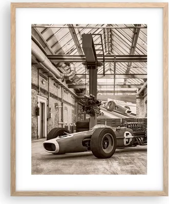 Produktbild von Gerahmtes Poster - Rahmen in heller Eiche - Formel 1 Rennen Retro - 40x50 cm - Wand Bild - Wanddeko - Wandbilder - Kunstposter - Wandposter - Bilderrahmen - Bilder - Kunstdruck - P2NPA40x50-4918