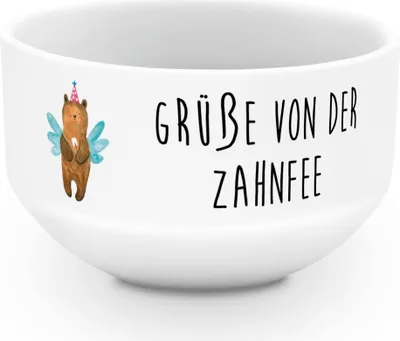 Produktbild von Mr. & Mrs. Panda salatschälchen Bär Zahnfee - Weiß - Geschenk, Suppenschüssel, Müslischale, Erster Zahn, müslibowl, Teddybär, schale, Fee, Obstschale, Schüssel, Milchzahn