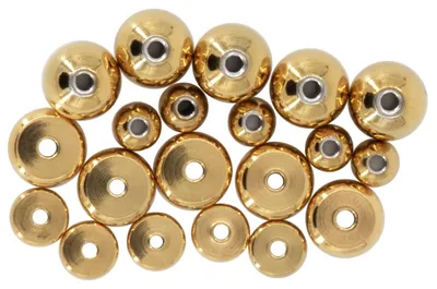 Produktbild von Glorex Metallperlen Zweischenteile gold 20 tlg.