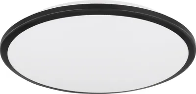 Image de Plafonnier Salon LED Rond Noir 35 cm Lampe de couloir 41569-18B