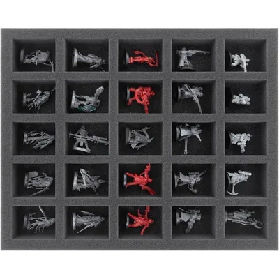 Obrázok produktu pre 40 mm penová vložka s 25 veľkými priehradkami pre Warhammer