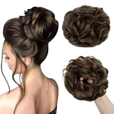 Immagine prodotto di Chignon voluminoso con elastico, 55 grammi, color cioccolato