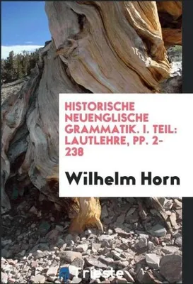 Produktbild von Historische Neuenglische Grammatik. I. Teil
