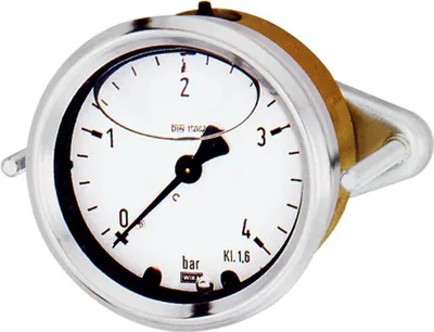 Produktbild von Riegler Glyzerinmanometer, Dreikantfrontring, G 1/4 zentr., -1/0,0 bar, Ø 63