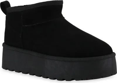 Produktbild von VAN HILL Damen Warm Gefütterte Winter Boots Stiefeletten Bequeme Schuhe 841492, Farbe: Schwarz, Größe: 40