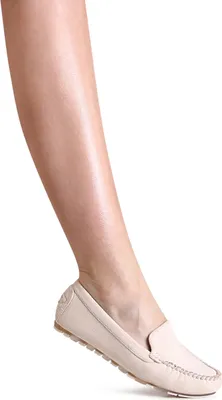Produktbild von topschuhe24 3015 Damen Velours Mokassins Komfort Slipper , Farbe:Beige, Größe:37 EU