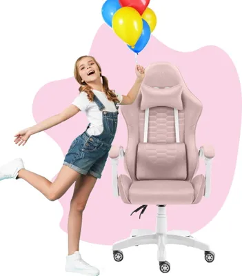Zdjęcie produktu dla Fotel gamingowy dla dzieci Hell's Chair HC- 1000 KIDS Pink Różowy Tkanina