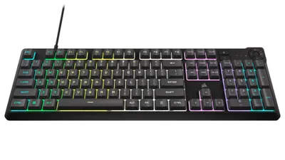 Zdjęcie produktu dla Corsair K55 CORE RGB, Przewodowa, USB, Membranowa, QWERTY, RGB LED, Szary