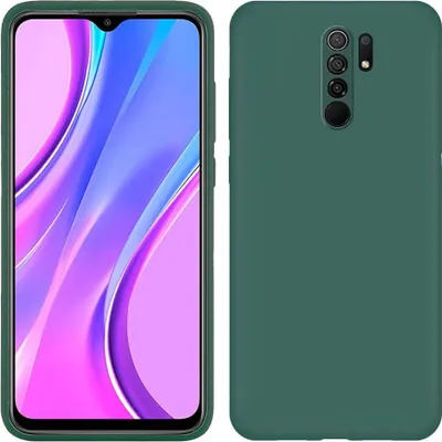 Produktbild von Redmi 9 Hülle, LaimTop Flüssig Silikon Soft Gummi Schutzhülle für Xiaomi Redmi 9 / Redmi 9 Prime Nachtgrün