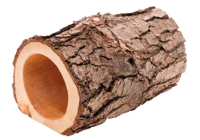 Produktbild von HUGRO Kiesbergtunnel aus Erlenholz | Zubehör für Nager, Zwergkaninchen und Reptilien | naturbelassen mit Rinde | ca. 23 cm