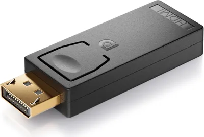 Produktbild von deleyCON Displayport zu HDMI Adapter - Kabel Adapter Stecker DP Displayport-Stecker zu HDMI-Buchse Vergoldete Kontakte für TV Beamer Computer Laptop Notebook