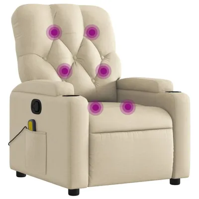 Produktbild von vidaXL Massagesessel Creme Stoff