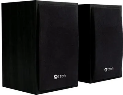 Image de Haut-parleur C-TECH SPK-09, 2.0, bois, noir, USB