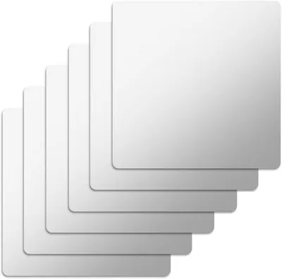 Produktbild von Flexibele Wandspiegel-Set aus Selbstklebenden Spiegelplatten - 6 Stück - 20 x 20 cm - Krasbeständig