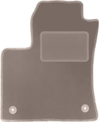 Produktbild von Fahrerfußmatte Velours beige passend für Toyota Prius IV (2017-, Schrägheck) – mit Befestigungen – passgenau
