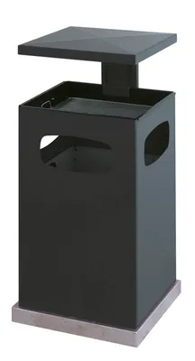 Produktbild von Ascher-Papierkorb mit abnehmbarem Dach 80 Liter anthrazit (31032532)