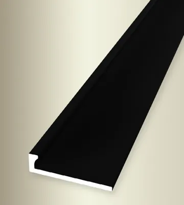 Produktbild von PROVISTON | Einfass- & Abschlussprofil | Aluminium | 21 x 6 x 2500 mm | Schwarz | Einschubprofil | Abschlussleiste | Bodenprofil