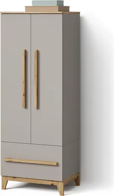 Produktbild von Kinderkleiderschrank Livinity Mailo Cashmere/Artisan 70 x 186.8 cm mit Sitzbank, Model 59758