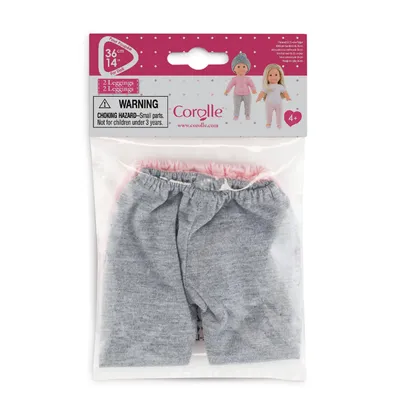 Produktbild von Corolle Puppenkleidung Leggings Set - Ma Corolle 2 Stück grau und rosa