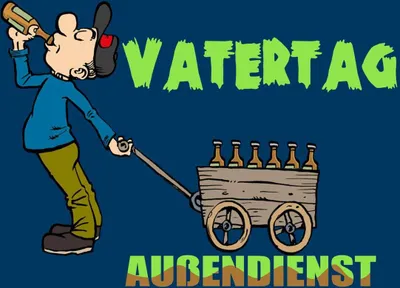 Produktbild von vianmo Holzschild 30x40 cm Vatertag Außendienst Bier