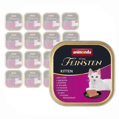 Zdjęcie produktu dla Animonda Vom Feinsten Kitten 16x100g Mokra Karma dla Kociąt z Jagnięciną