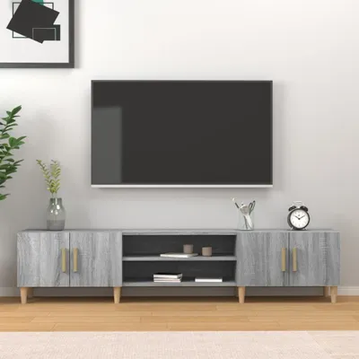 Produktbild von The Living Store TV-Schrank Grau Sonoma 180x31,5x40 cm Holzwerkstoff