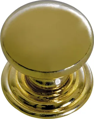 Produktbild von Hettich Möbelknopf Zinkdruckguss gold Ø 22,0 mm - 1 Stück