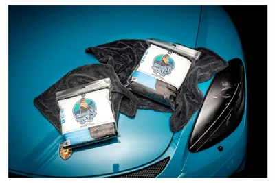 Produktbild von Gamma Auto Trockentuch Set mit 1400 GSM - 1x 40x40cm & 1x XXL 50x80cm - Hochsaugfähige Trockentücher | Mikrofasertuch für Auto Motorrad Fahrrad