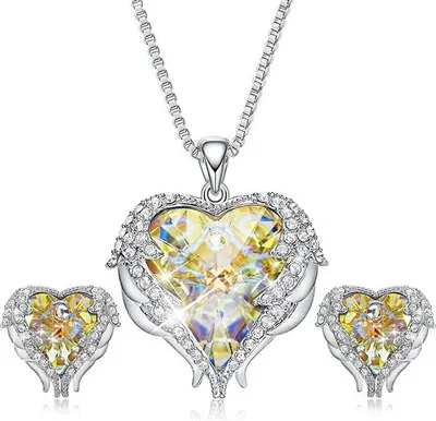 Produktbild von Set HE-5018 - Elegantes Schmuckset in Silber/Gelb KP5018