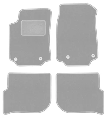 Obrázok produktu pre Velúrové autokoberce pre: Audi 100 C3 1983-1991 (sedan/kombi) – sada 4 ks, sivé, na mieru – Wielganizator OSLO