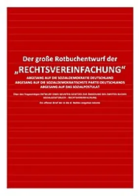 Produktbild von Der große Rotbuchentwurf der 'RECHTSVEREINFACHUNG'