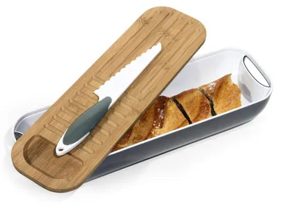 3-in-1-Messer mit Keramikklinge, Schneidebrett und Papiermand, Mehrfarbig