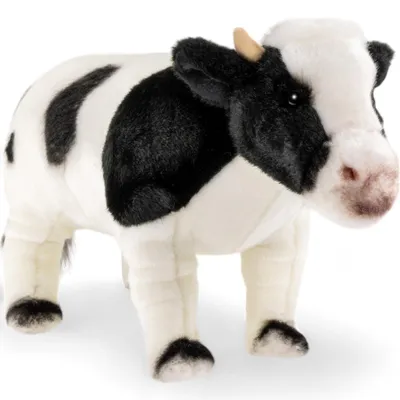 Immagine prodotto di Carl Dick mucca bianca e nera in piedi di circa 36 cm peluche, peluche, peluche 3658