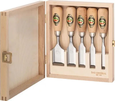Produktbild von Kirschen Werkzeuge Kurzbeitelsatz im Holzkasten