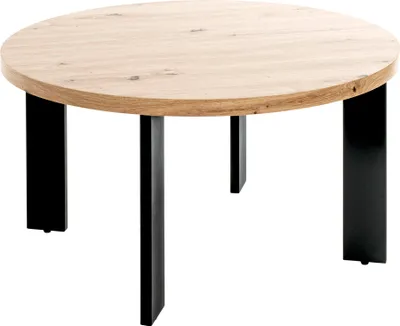Produktbild von HAKU Couchtisch Eiche hell, schwarz  - MDF, Metall, B/H/T: 75x42x75 cm