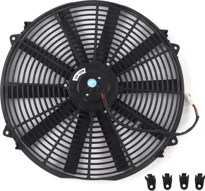 Image de Ventilateur universel mince de 16 pouces, refroidisseur électrique à double flux, 24 V, 120 W, pour voitures, camions et camping-cars