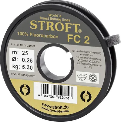 Produktbild von Schnur STROFT FC2 Fluorocarbon 50m 0,150mm-2kg