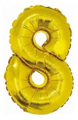 Obrázek produktu pro Fóliový balónek 8 zlatých, 35 cm – Godan